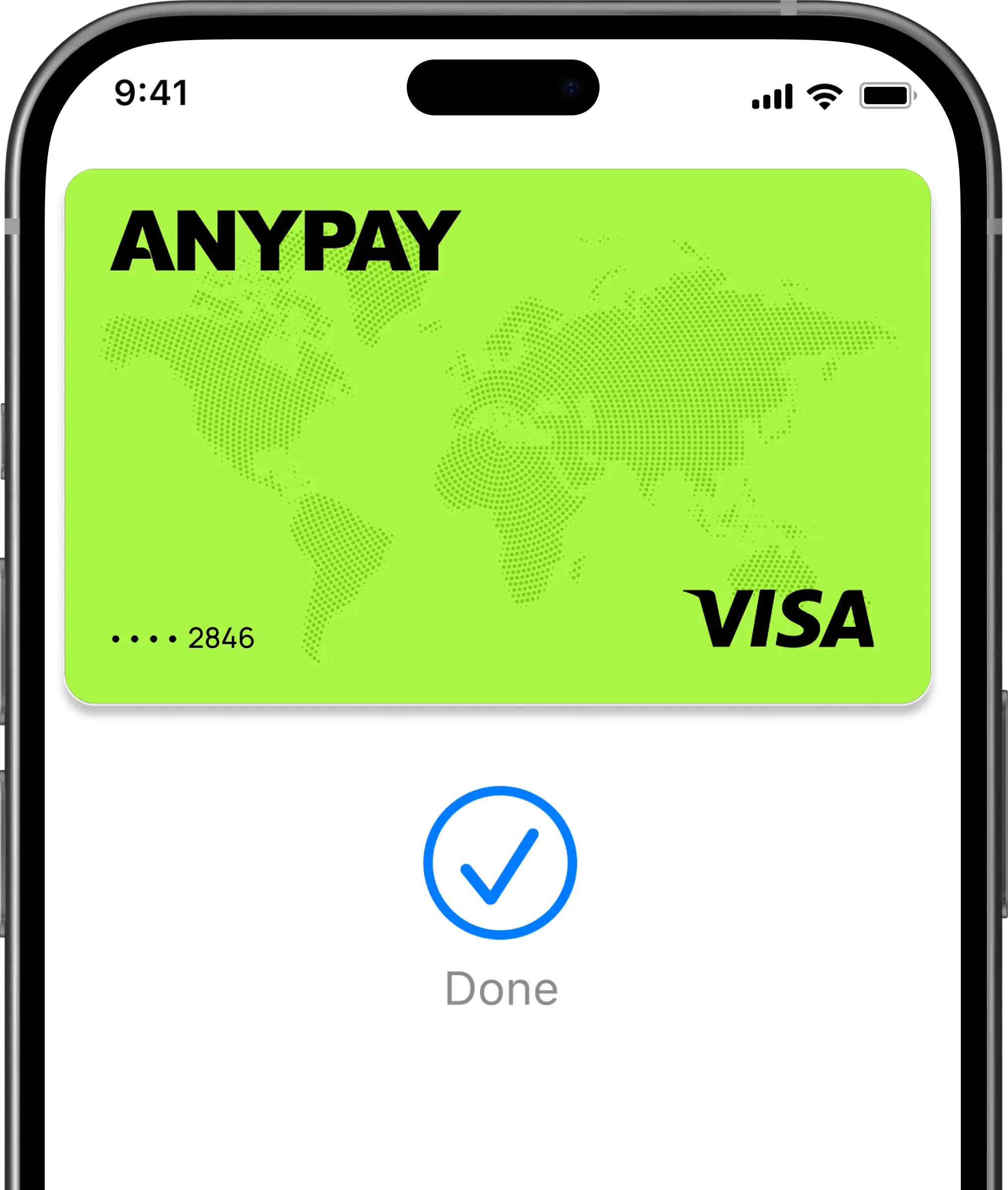 AnyPay card added to Apple Wallet